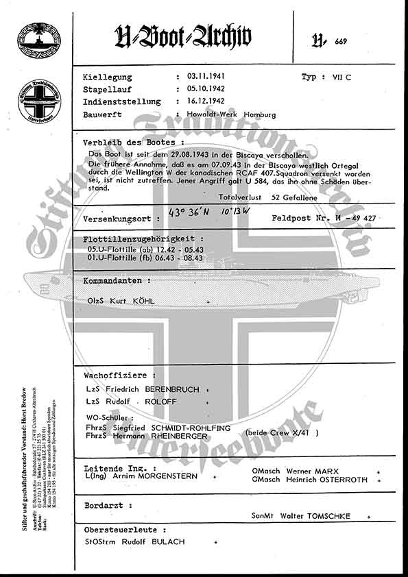 Bild von U-669  (Bootsblätter)