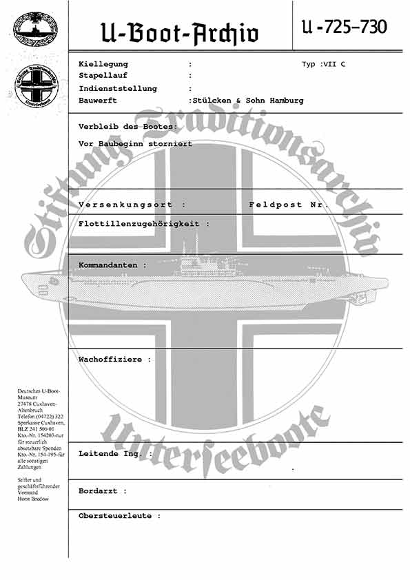 Bild von U-726  (Bootsblätter)