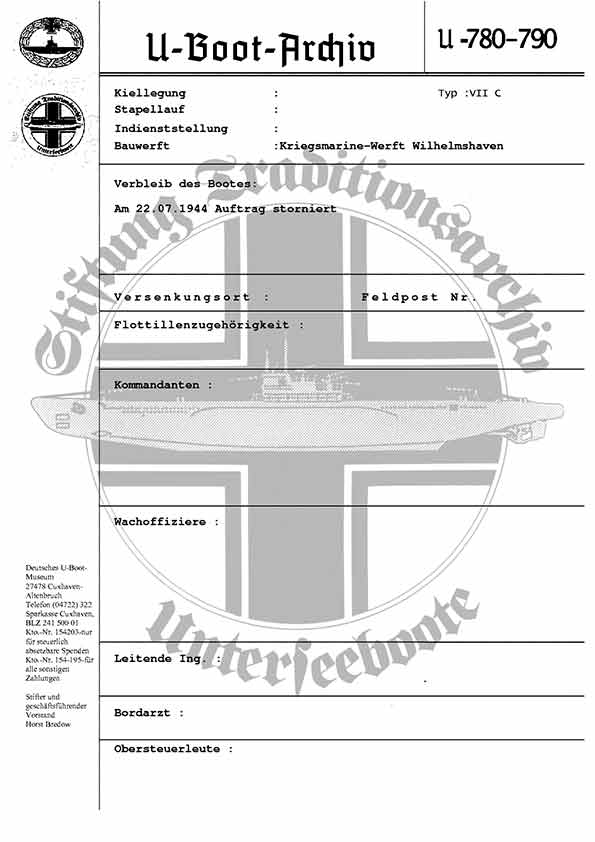 Bild von U-780  (Bootsblätter)