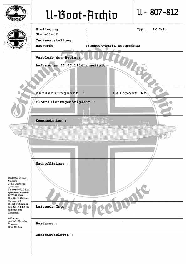 Picture of U810(Boatsheet)