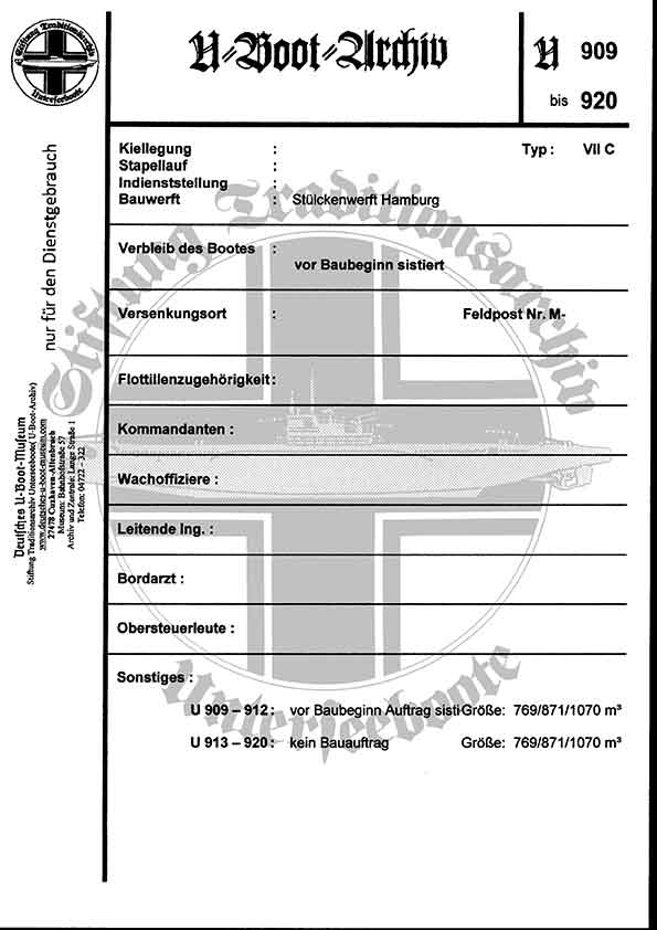 Bild von U-918  (Bootsblätter)