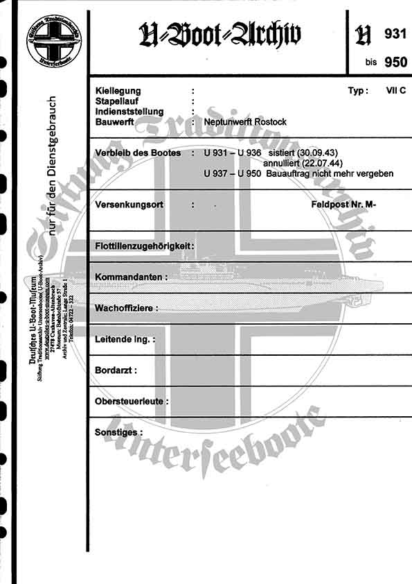 Bild von U-948  (Bootsblätter)