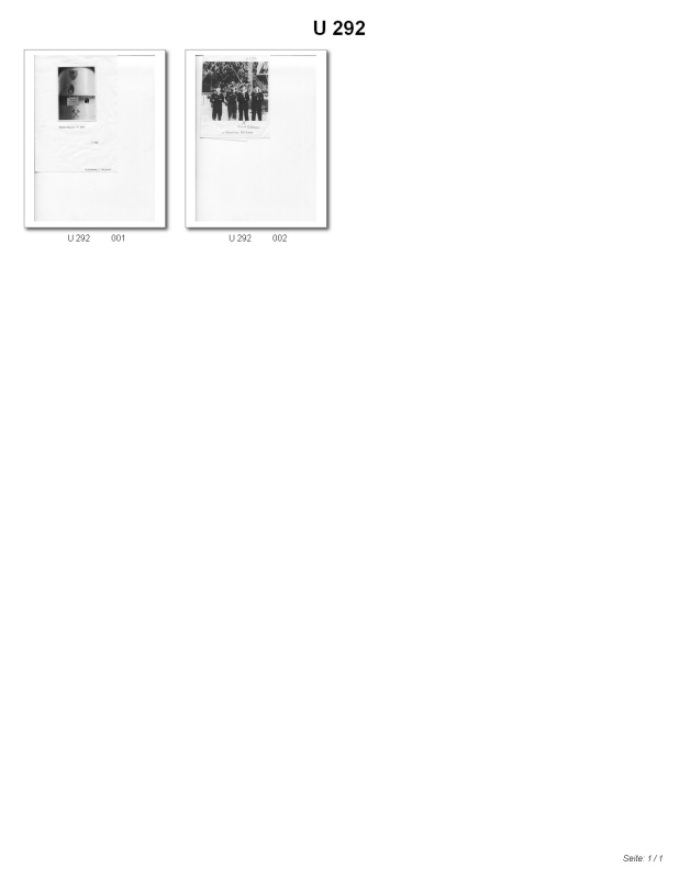 Bild von U-292  Bilder vom U-Boot