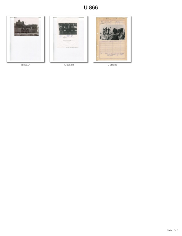 Bild von U-866  Bilder vom U-Boot