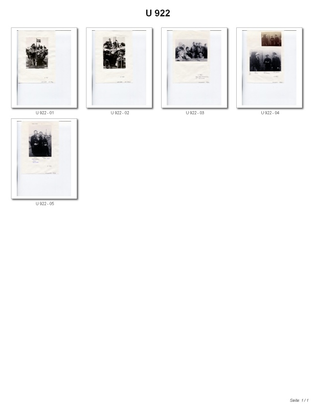 Bild von U-922  Bilder vom U-Boot