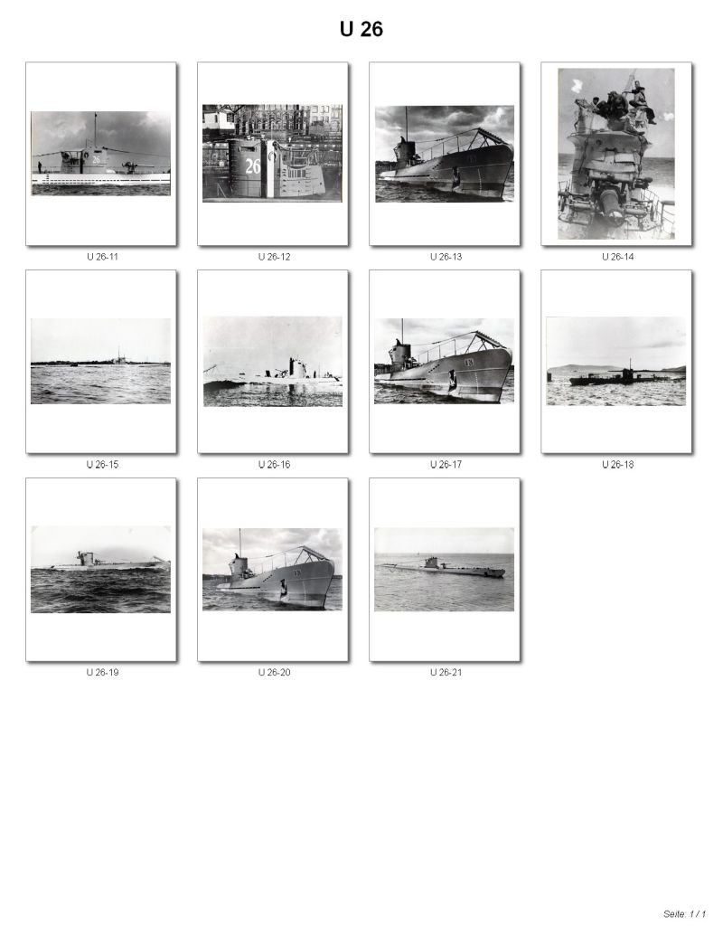 Bild von U26  Weitere Bilder vom UBoot